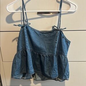 American Eagle Outfitters Blue Camisole Crop Top